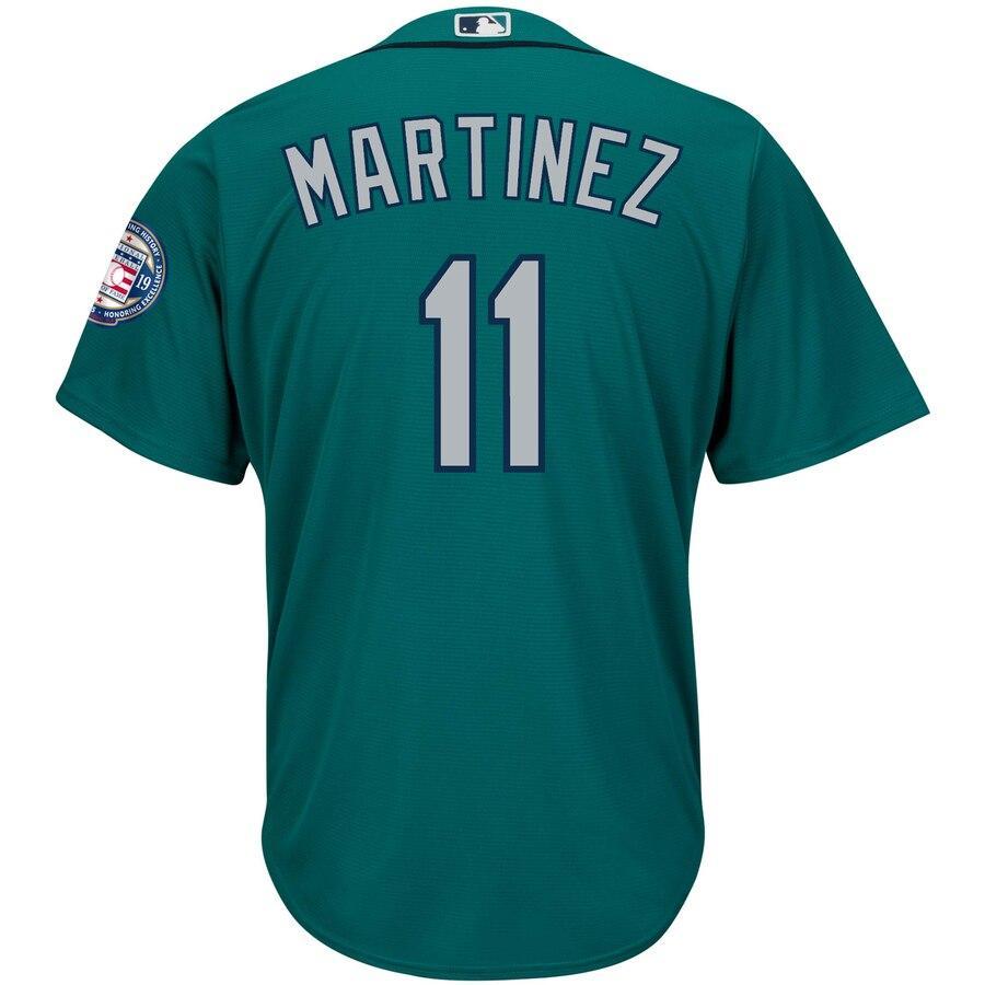 Men's Seattle Mariners Edgar Martinez Alternate Northwest Green 2019 Hall of Fame Induction Cool Base Player Jersey