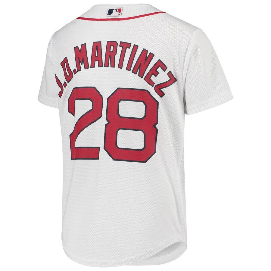 J.D. Martinez Boston Red Sox Youth White Home Official Cool Base Player Jersey
