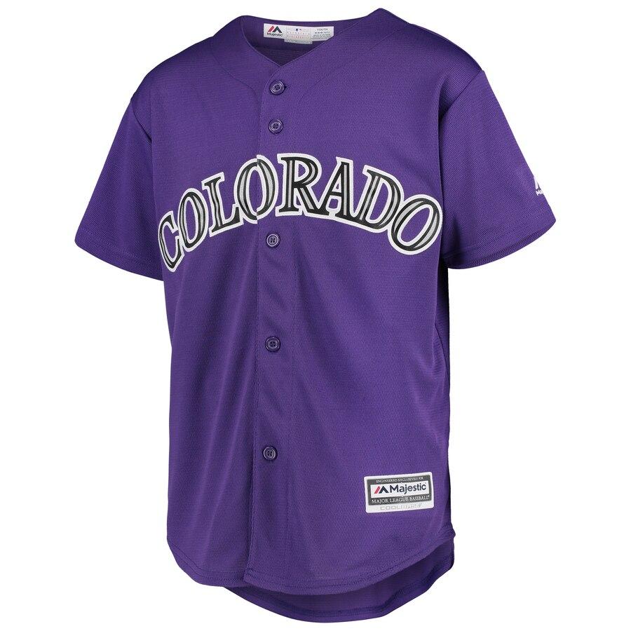 Charlie Blackmon 19 Colorado Rockies Youth Purple Alternate Official Cool Base Player Jersey