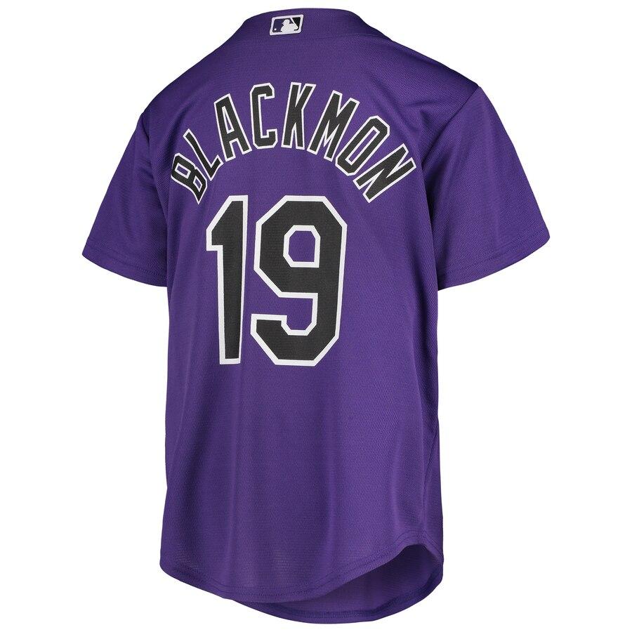 Charlie Blackmon 19 Colorado Rockies Youth Purple Alternate Official Cool Base Player Jersey