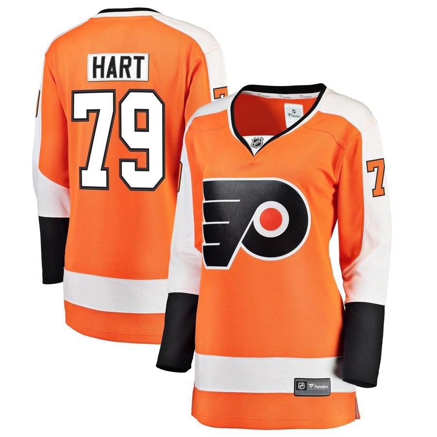 Carter Hart 79 Philadelphia Flyers Women's Home Premier Breakaway Player Jersey – Orange