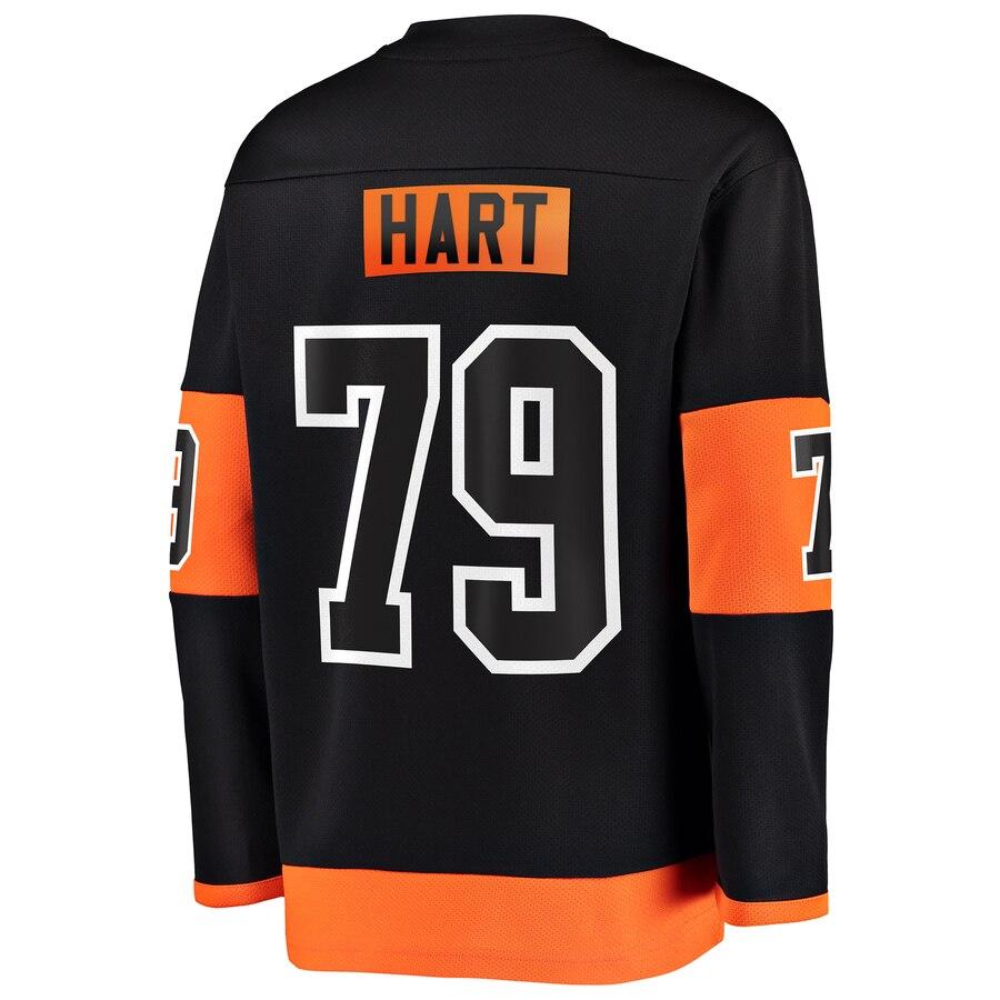 Carter Hart 79 Philadelphia Flyers Youth Black Alternate Replica Player Jersey