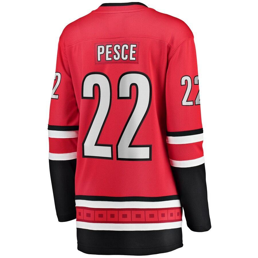 Brett Pesce Carolina Hurricanes Branded Women's Home Breakaway Player Jersey – Red