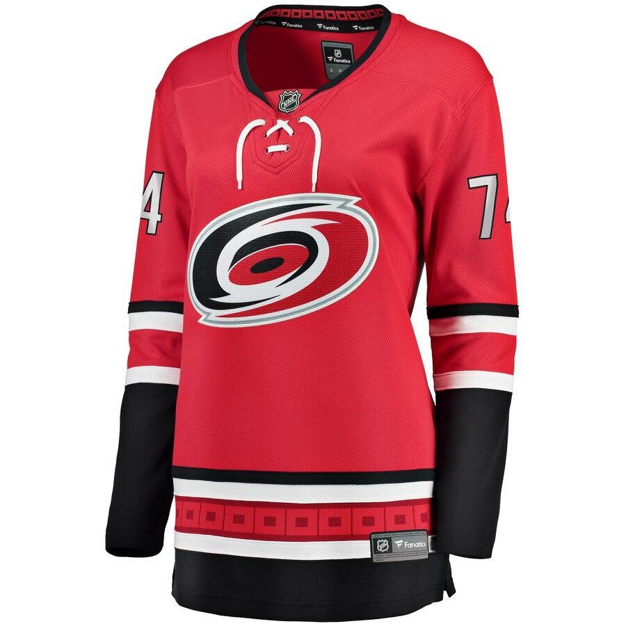 Jaccob Slavin Carolina Hurricanes Branded Women's Home Breakaway Player Jersey – Red