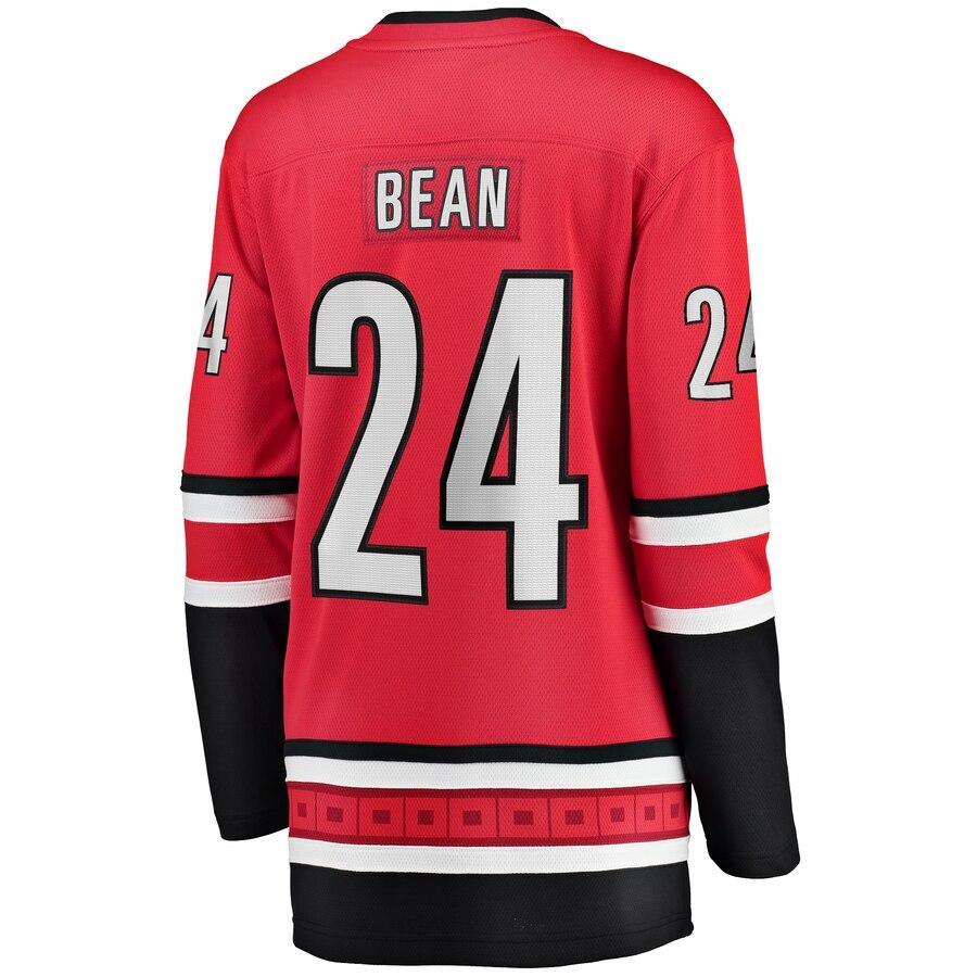 Jake Bean Carolina Hurricanes Branded Women's Home Breakaway Player Jersey – Red
