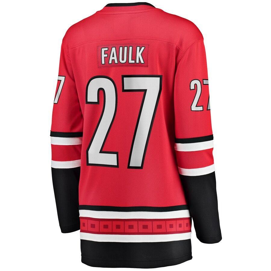Justin Faulk Carolina Hurricanes Branded Women's Home Breakaway Player Jersey – Red