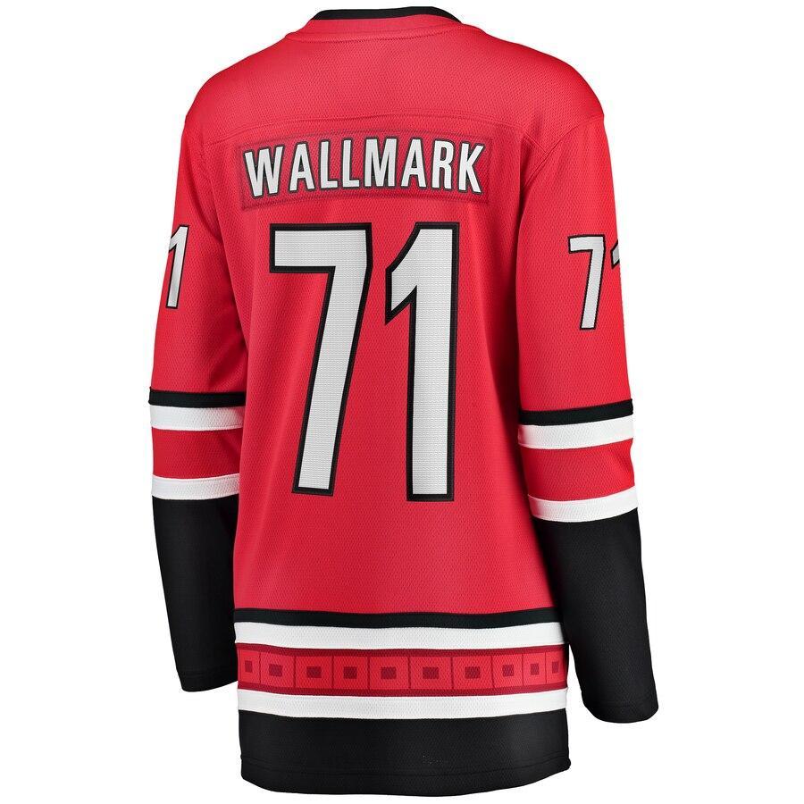 Lucas Wallmark Carolina Hurricanes Branded Women's Home Breakaway Player Jersey – Red
