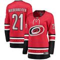 Nino Niederreiter Carolina Hurricanes Branded Women's Home Breakaway Player Jersey – Red