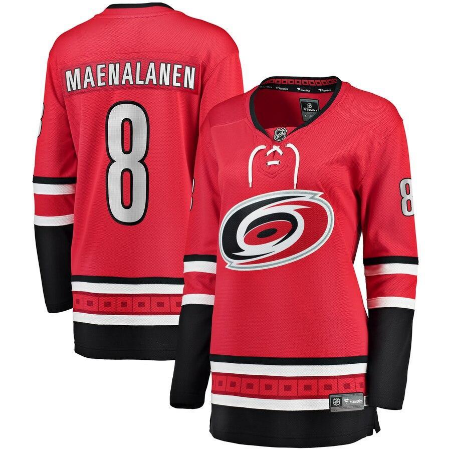 Saku Maenalanen Carolina Hurricanes Branded Women's Home Breakaway Player Jersey – Red
