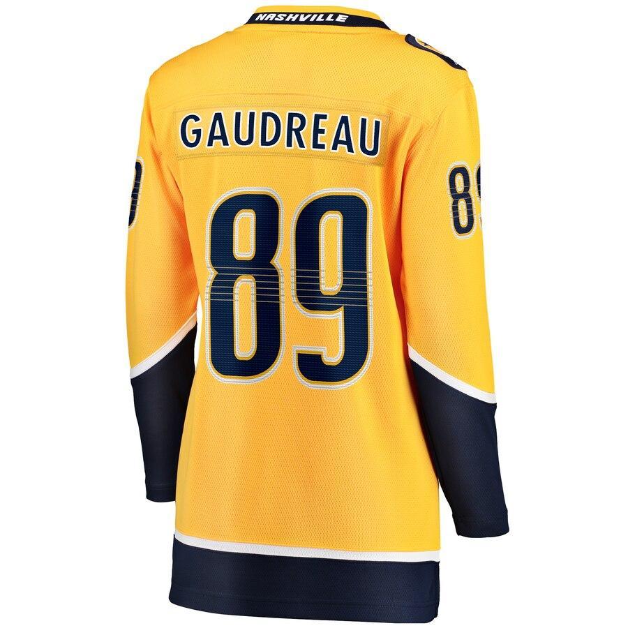 Frederick Gaudreau Nashville Predators Branded Women's Home Breakaway Player Jersey – Gold