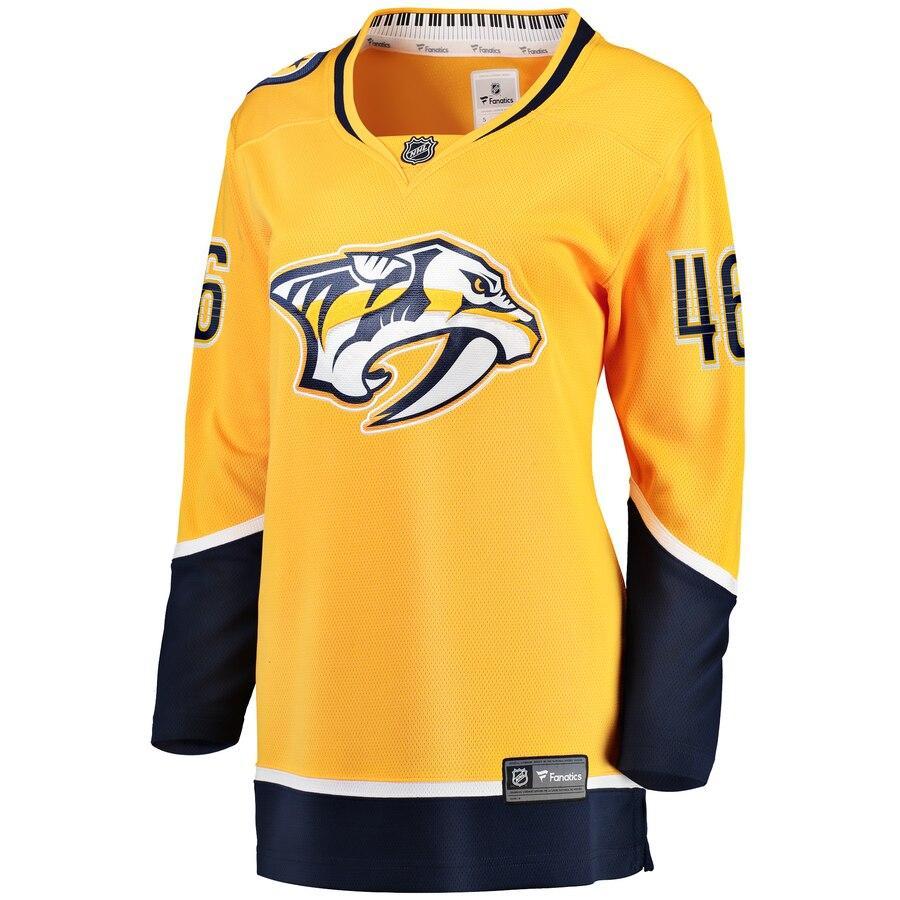 Matt Donovan Nashville Predators Branded Women's Home Breakaway Player Jersey – Gold