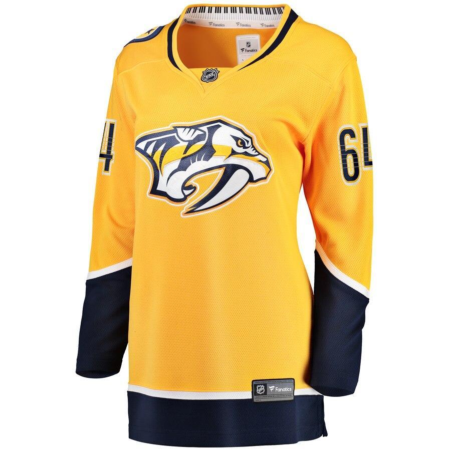 Mikael Granlund Nashville Predators Branded Women's Home Breakaway Player Jersey – Gold