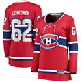 Artturi Lehkonen 62 Montreal Canadiens Women's Red Home Breakaway Player Jersey