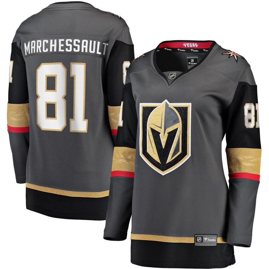 Jonathan Marchessault Vegas Golden Knights Branded Women's Home Breakaway Player Jersey – Black