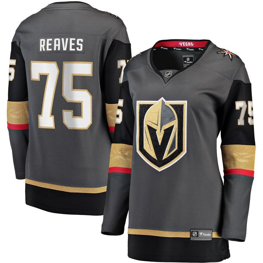 Ryan Reaves Vegas Golden Knights Branded Women's Home Breakaway Player Jersey – Black