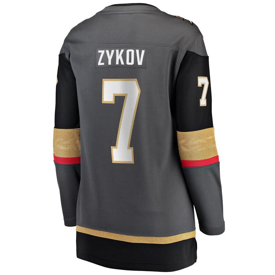 Valentin Zykov 7 Vegas Golden Knights Women's Black Home Breakaway Player Jersey