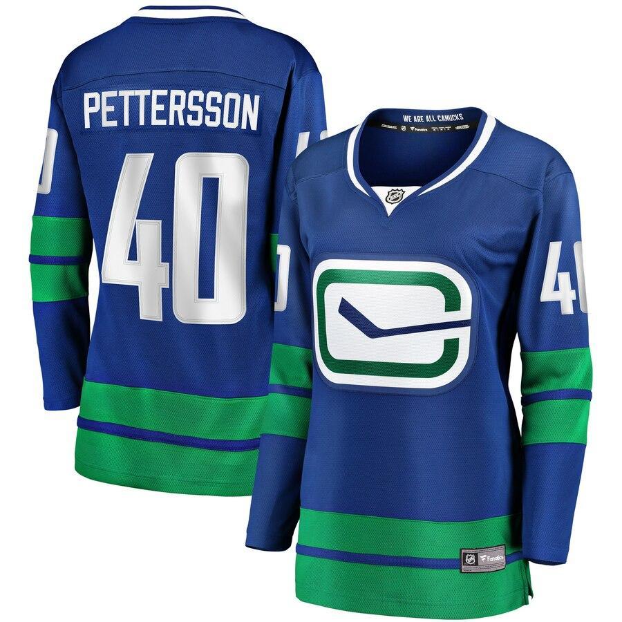 Elias Pettersson Vancouver Canucks Branded Women's 2019/20 Alternate Premier Breakaway Player Jersey - Royal