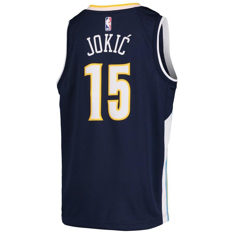 Nikola Jokic Denver Nuggets Youth Swingman Jersey - Navy - Icon Edition