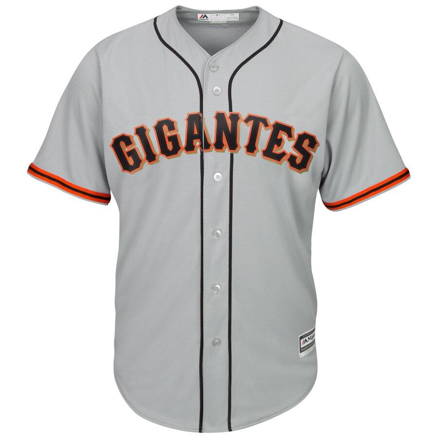 Buster Posey 28 San Francisco Giants Gray Road Hispanic Heritage Cool Base Player Jersey