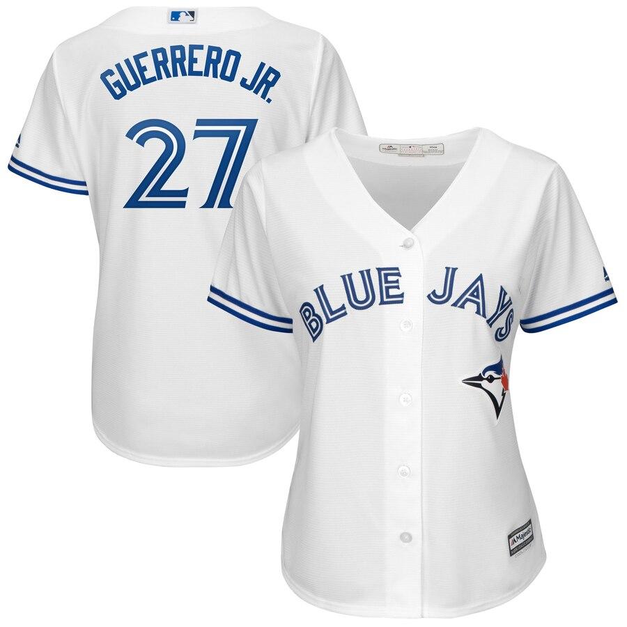 Vladimir Guerrero Jr. Toronto Blue Jays Women's Plus Size Cool Base Player Jersey – White