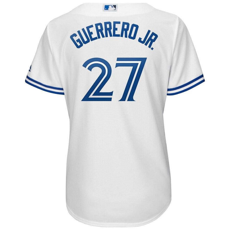 Vladimir Guerrero Jr. Toronto Blue Jays Women's Plus Size Cool Base Player Jersey – White