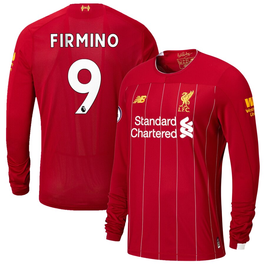 Roberto Firmino New Balance 2019/20 Home Replica Player Long Sleeve Jersey – Red