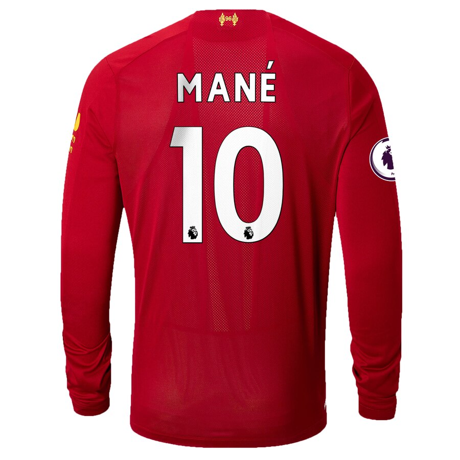 Sadio Mané New Balance 2019/20 Home Replica Player Long Sleeve Jersey – Red