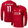 Mohamed Salah New Balance 2019/20 Home Replica Player Long Sleeve Jersey – Red