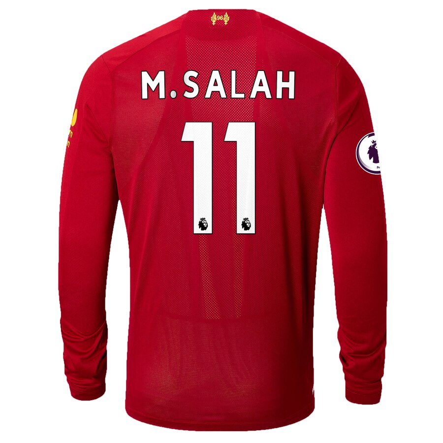 Mohamed Salah New Balance 2019/20 Home Replica Player Long Sleeve Jersey – Red