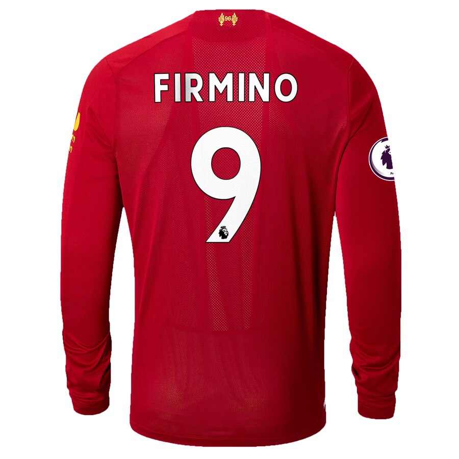 Roberto Firmino New Balance Youth 2019/20 Home Replica Player Long Sleeve Jersey – Red