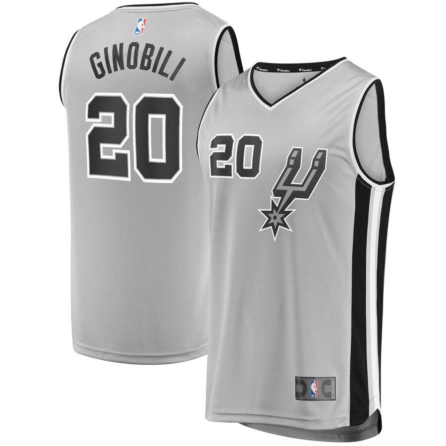 Manu Ginobili San Antonio Spurs Fast Break Replica Jersey - Statement Edition