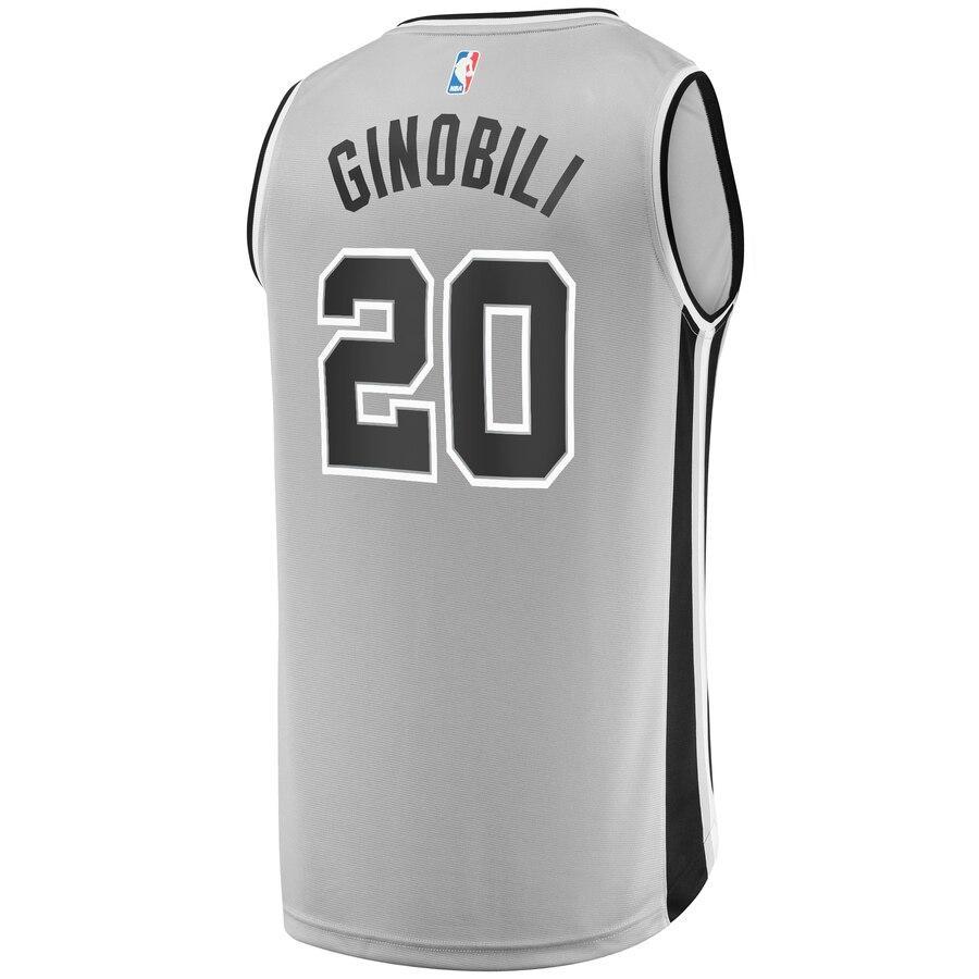 Manu Ginobili San Antonio Spurs Fast Break Replica Jersey - Statement Edition