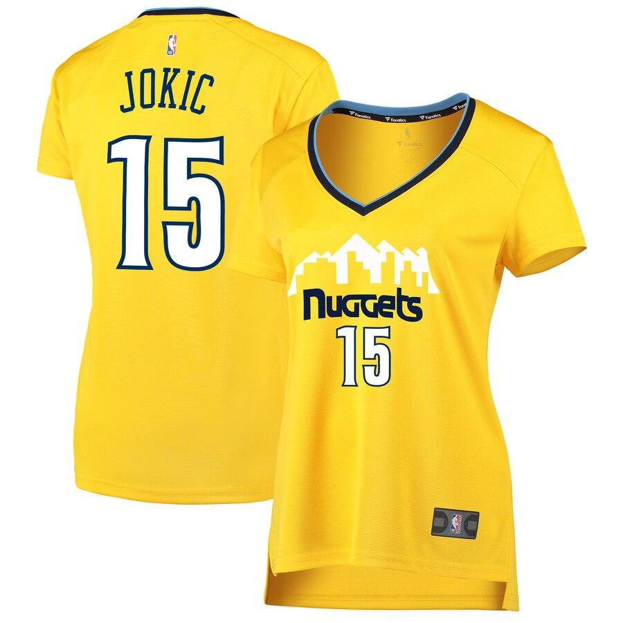 Nikola Jokic Denver Nuggets Women's Fast Break Replica Jersey - Icon Edition