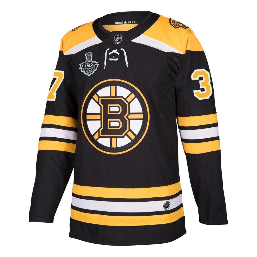 Patrice Bergeron 37 Boston Bruins Black 2019 Stanley Cup Final Bound Home Authentic Player Jersey