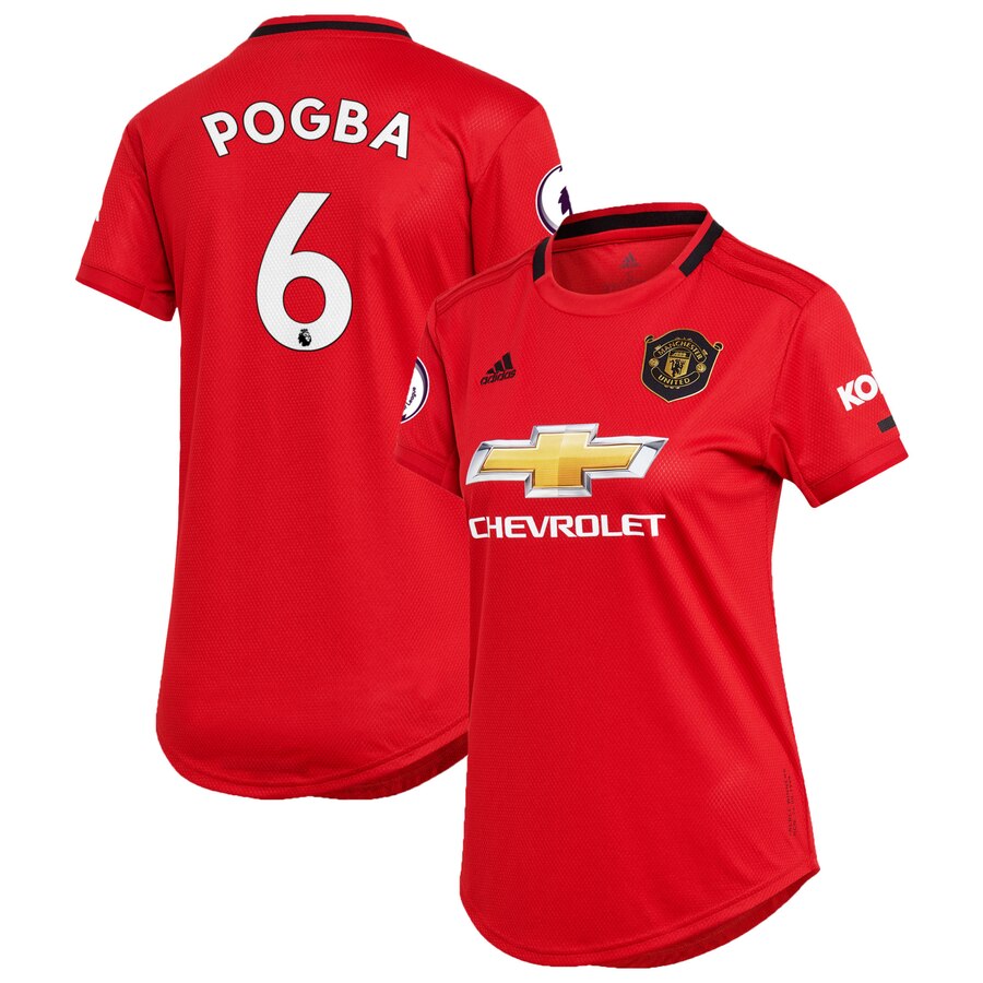 Paul Pogba Women's 2019/20 Home Replica Player Jersey – Red