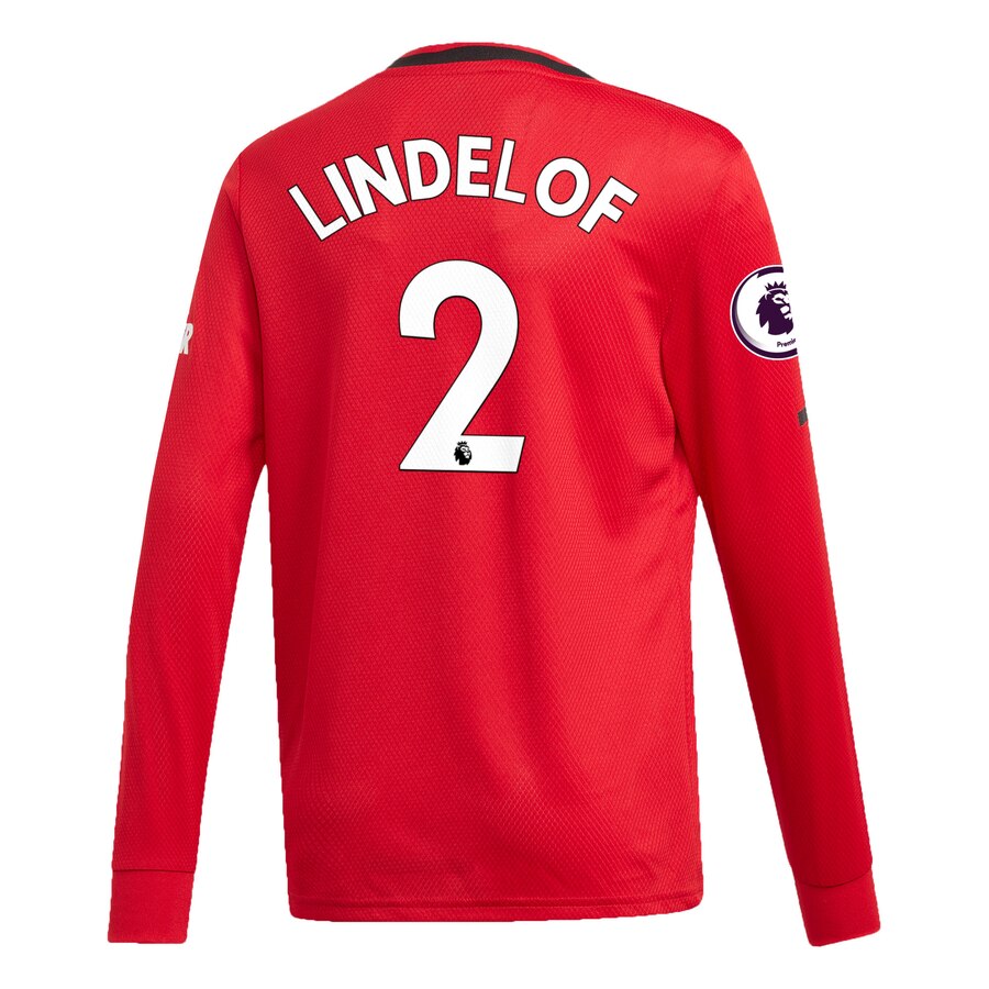 Victor Lindelöf Youth 2019/20 Home Replica Long Sleeve Player Jersey – Red