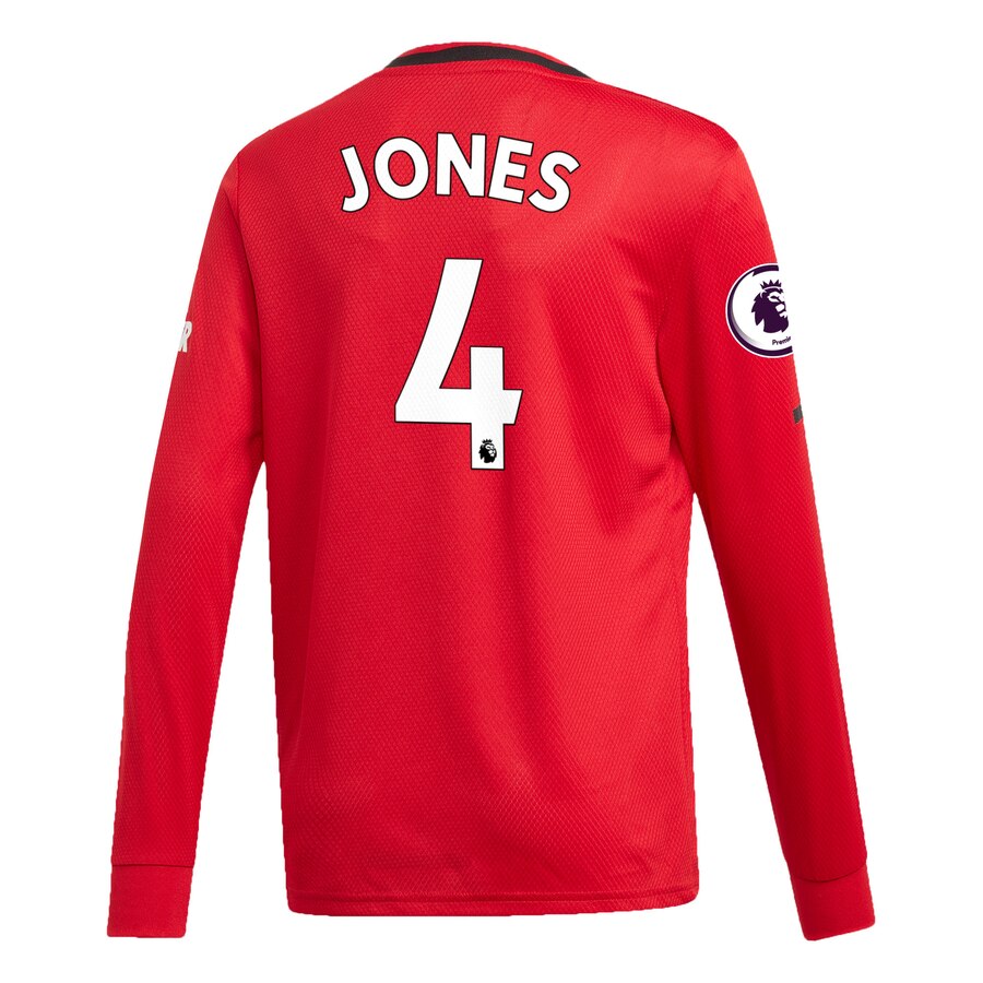 Phil Jones Youth 2019/20 Home Replica Long Sleeve Player Jersey – Red