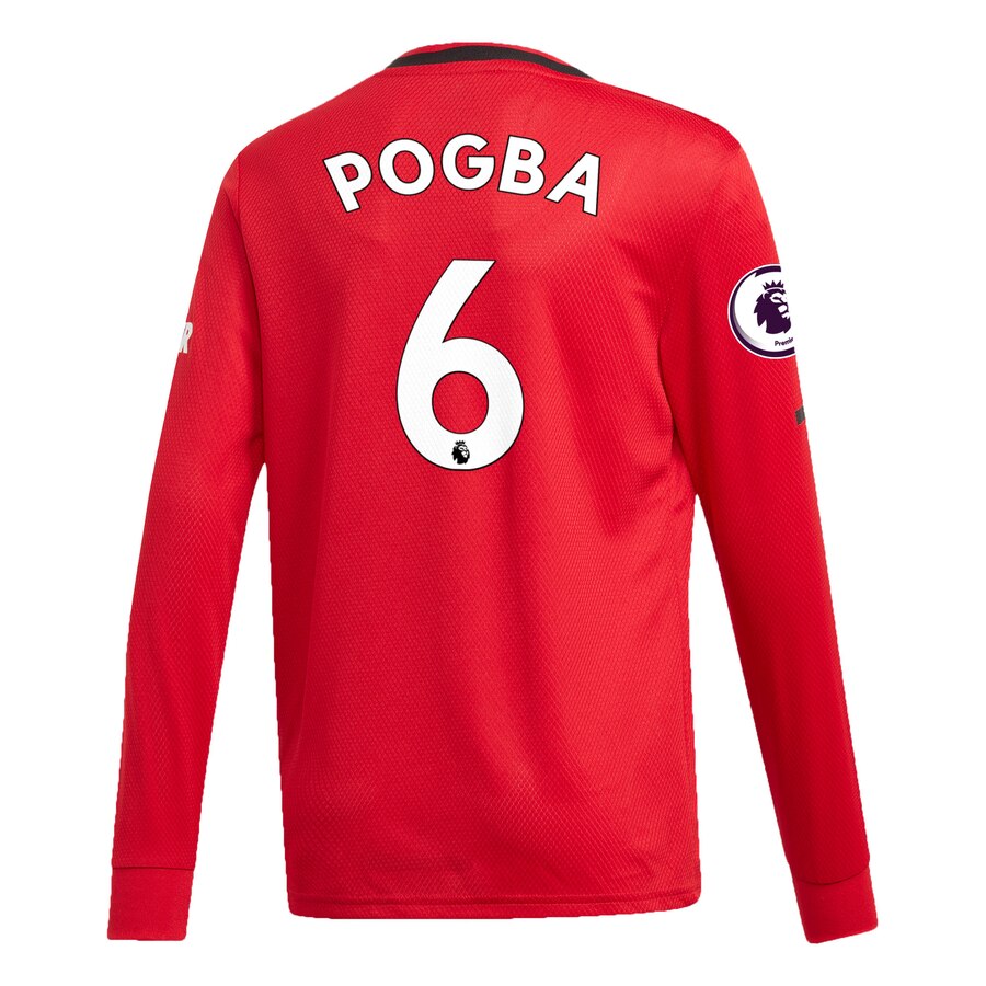 Paul Pogba Youth 2019/20 Home Replica Long Sleeve Player Jersey – Red