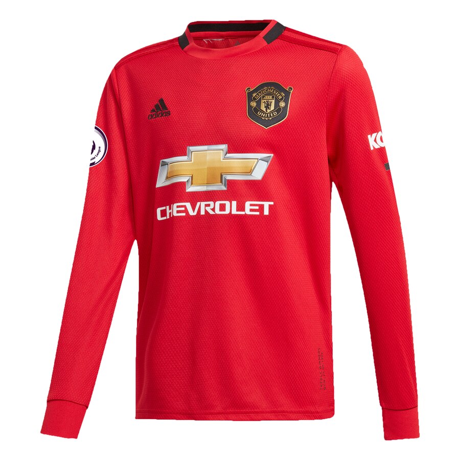 Marcus Rashford Youth 2019/20 Home Replica Long Sleeve Player Jersey – Red