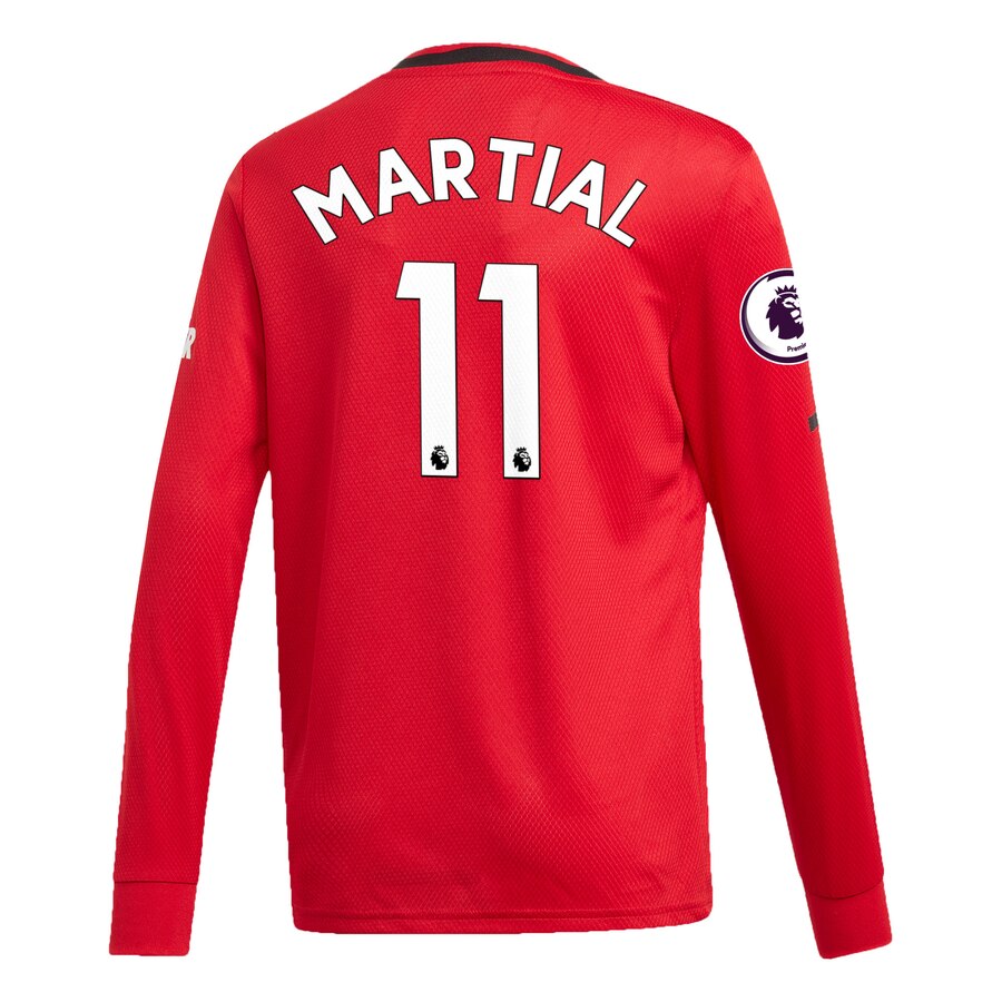 Anthony Martial Youth 2019/20 Home Replica Long Sleeve Player Jersey – Red