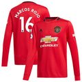 Marcos Rojo Youth 2019/20 Home Replica Long Sleeve Player Jersey – Red