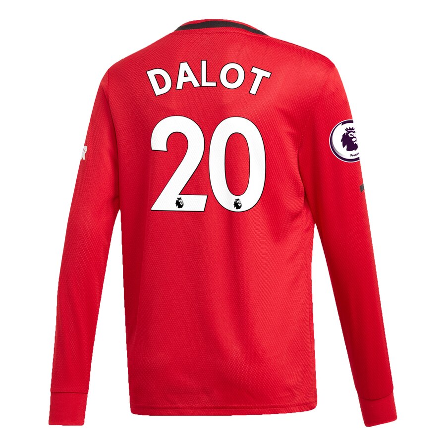 Diogo Dalot Youth 2019/20 Home Replica Long Sleeve Player Jersey – Red