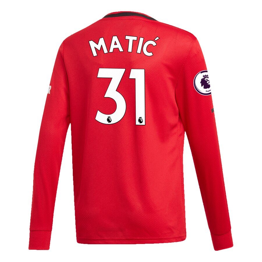 Nemanja Matic Youth 2019/20 Home Replica Long Sleeve Player Jersey – Red