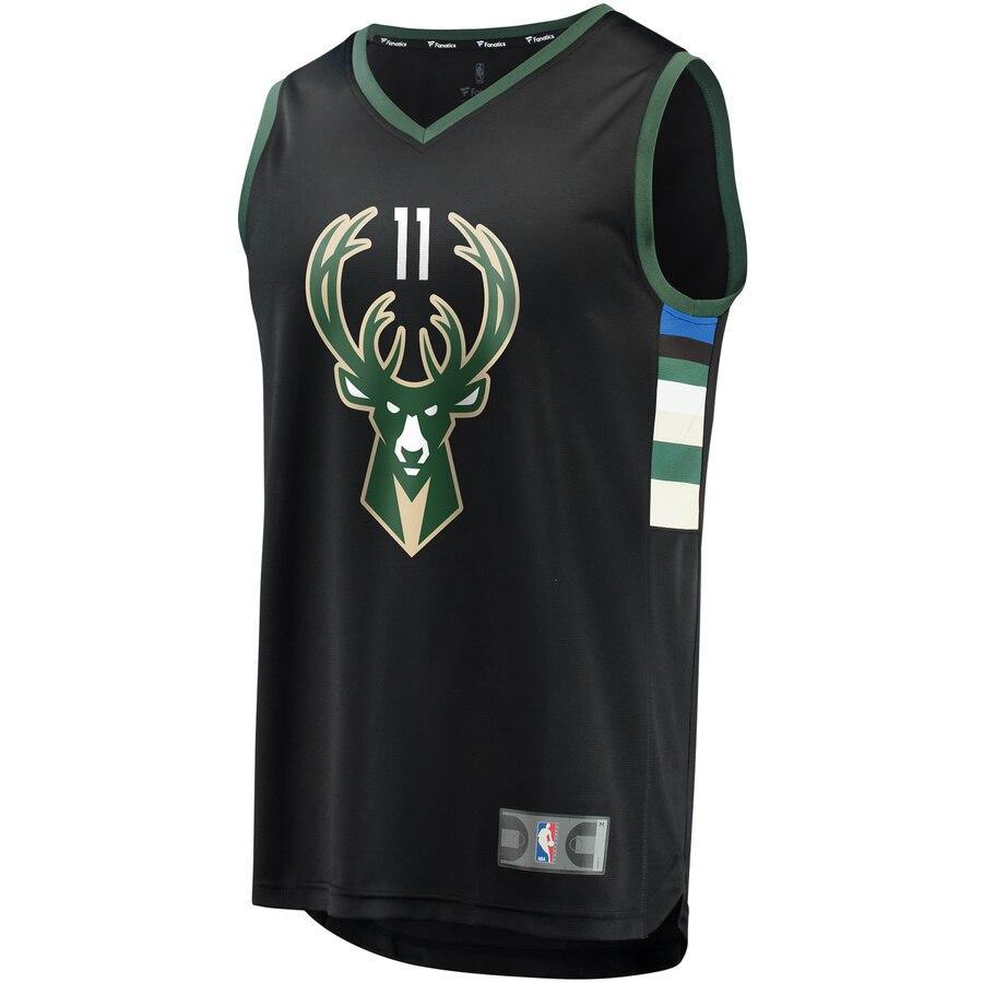 Brook Lopez Milwaukee Bucks Fast Break Replica Jersey - Statement Edition - Black