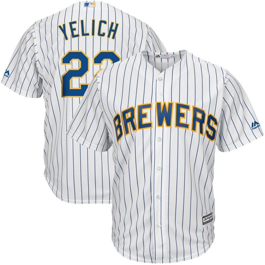 Christian Yelich Milwaukee Brewers White Big & Tall Alternate Cool Base Player Jersey