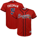 Freeman 5 Atlanta Braves Youth Navy Official Cool Base Player Jersey