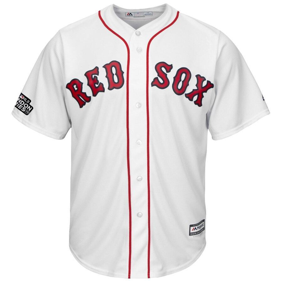 Andrew Benintendi 16 Boston Red Sox White 2019 London Series Cool Base Player Jersey