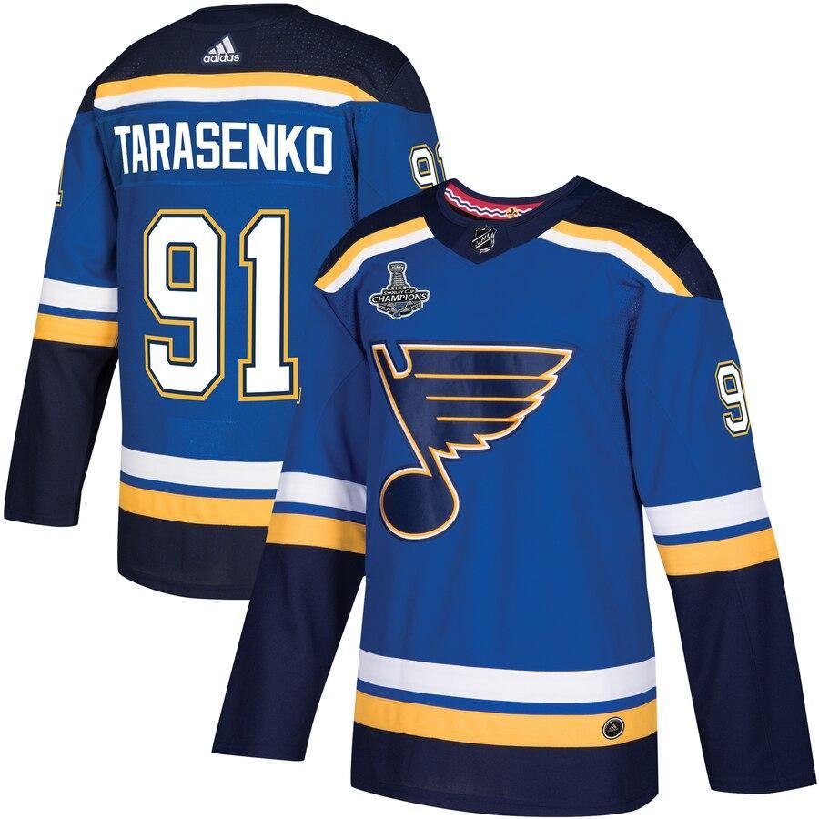 Vladimir Tarasenko St. Louis Blues 2019 Stanley Cup Champions Player Jersey – Blue