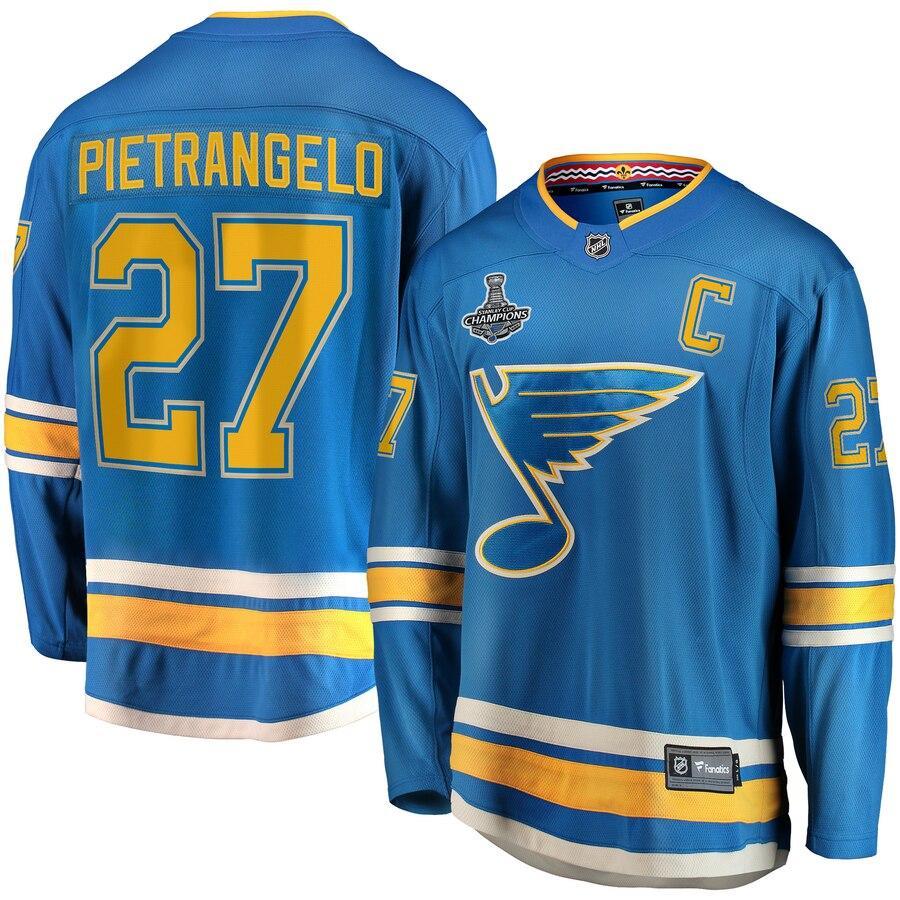 Alex Pietrangelo St. Louis Blues Branded 2019 Stanley Cup Champions Alternate Breakaway Player Jersey - Blue