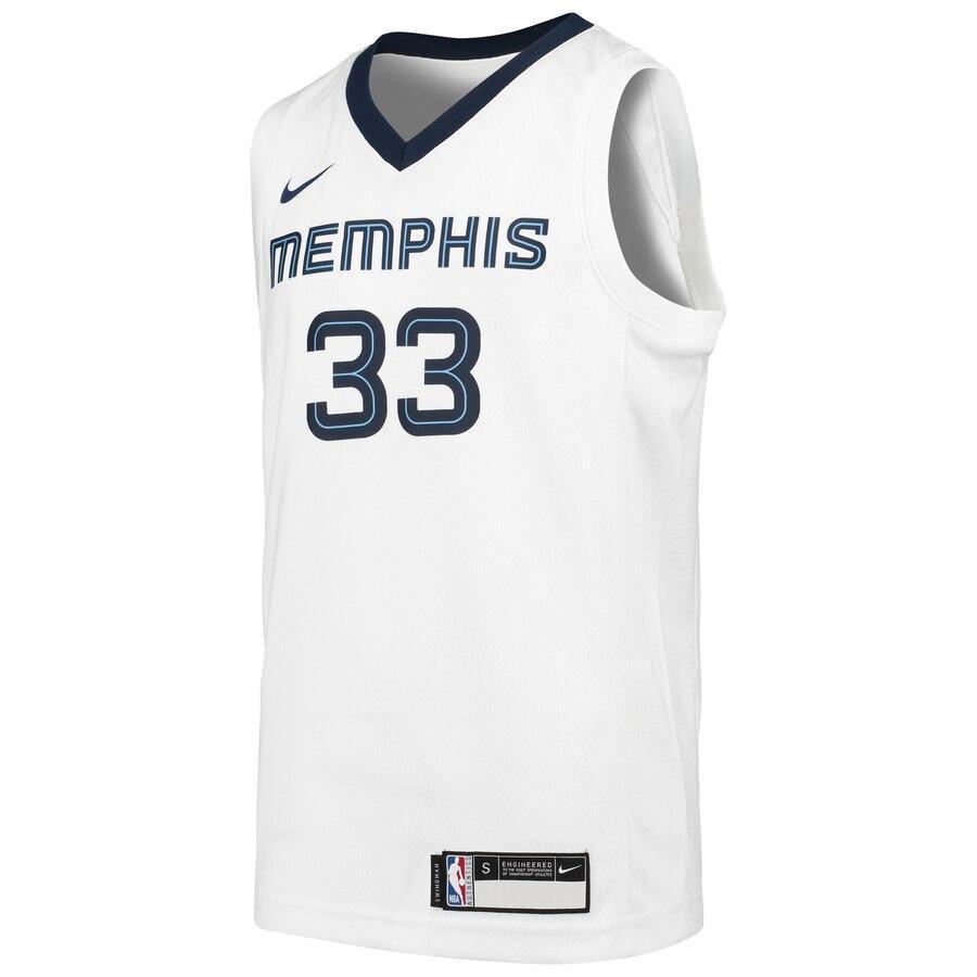 Marc Gasol Memphis Grizzlies Youth White Swingman Jersey - Association Edition